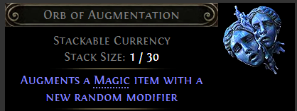 MMOJUGG Path of Exile 2 Orb of Augmentation * 200 Details View of Item Function and Use